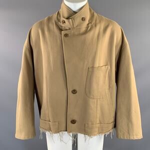 DOUBLET Size M Khaki Cotton & Silk Notch Lapel Jacket